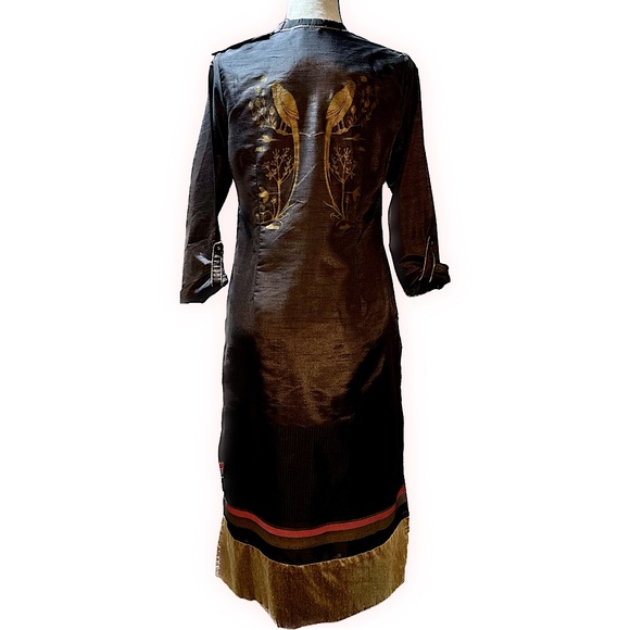 NWT Javanese Print Satin Festive Kurta #1 - Picture 2 of 6